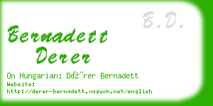 bernadett derer business card